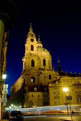 Fototapeta na wymiar St. Nicholas church at night