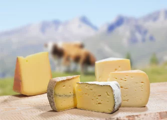 Crédence de cuisine en verre imprimé Produits laitiers Käse