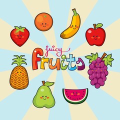 Happy face juicy fruits macedonia