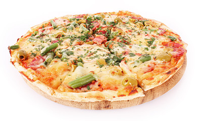 Pizza isolated on white