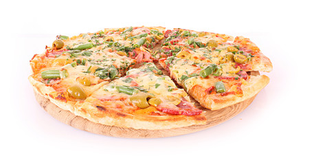 Pizza isolated on white