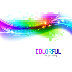 Abstract vector background with colorful wave