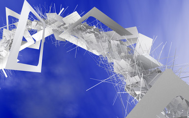 fondo abstracto con cielo y papeles