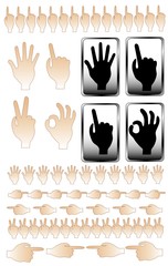 A collection of hand shapes