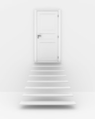 Door with stairs