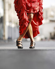 Flamenco Dancer red dress pose - 25853757
