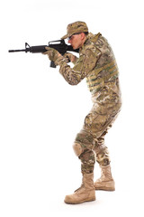 Soldier with rifle