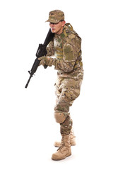 Soldier with rifle