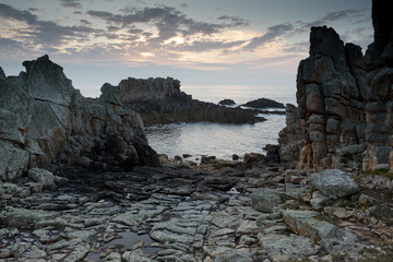 dramatic rocky coastline - Powered by Adobe