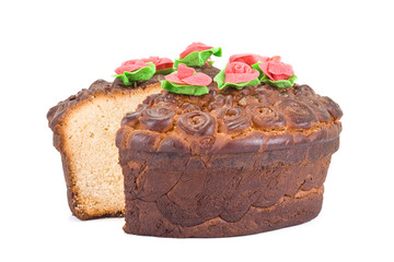 isolated bread on white