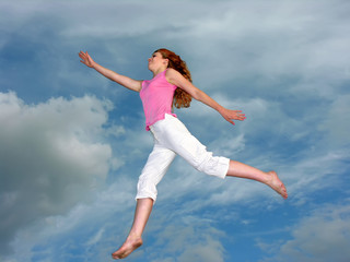 Obraz premium running woman