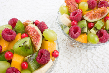 Mix of different fruits and berries salad