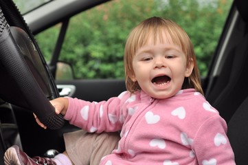 baby driving car