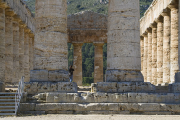 Ruins of Doric Temple in Archaeological Park Segesta