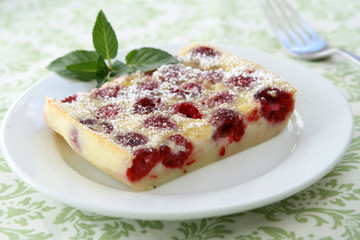 Raspberry (Clafoutis) Pudding