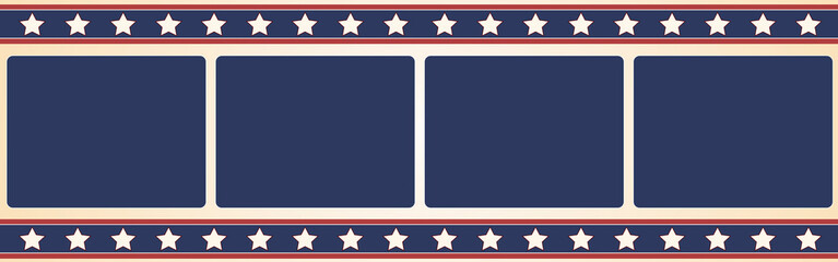 Film frame - Stars and stripes