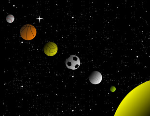 Obraz na płótnie Canvas Sport solar system