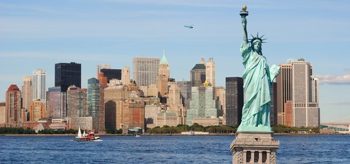 Statue of Liberty and New York City Skyline © SeanPavonePhoto