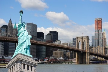 Statue of Liberty and Manhattan Skyline