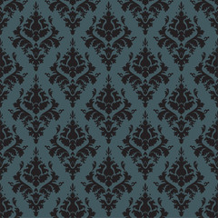Seamless pattern of damask ornaments