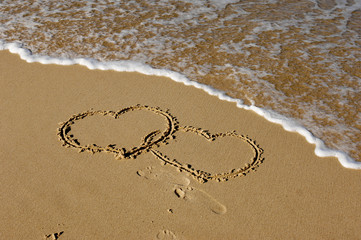 Herz im Sand