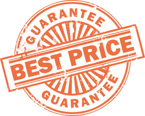 Grunge rubber stamp, with the text best price guarantee