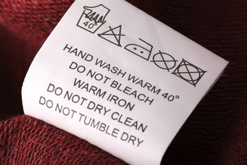 Laundry care label