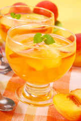 peach jelly dessert