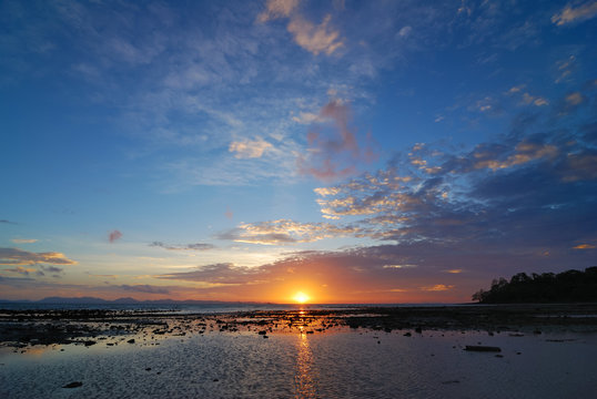 Fototapeta Sunset over the sea, Phuket,Thailand