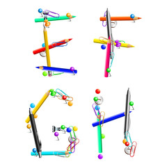 alphabet office EFGH