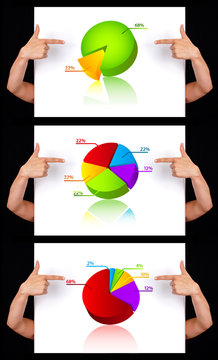 Hand Pointing To Dimensional Chart Collection