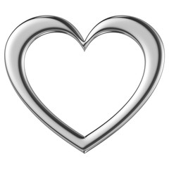 Coeur contour chrome