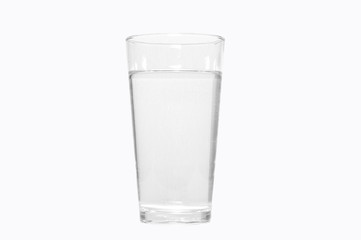 Glass of water, isolated on white. Clipping path included.