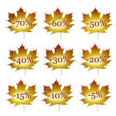 Autumn sale tags