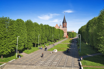Cathedral on the island of Kant in Kaliningrad, Russia