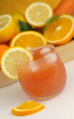 Orange lemon carrot juice