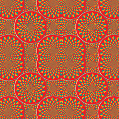 Floral Spin Pattern  (motion illusion)