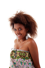 beautiful black  woman, smiling