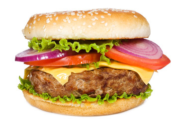 hamburger with vegetables