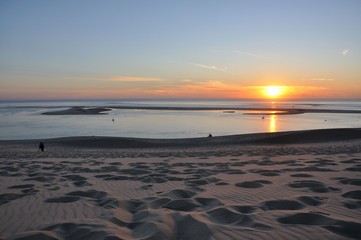 coucher de soleil sur le banc d'arguin 15