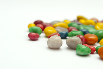 colorful chocolat tabs close-up