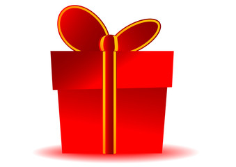 Vector illustration the Christmas box.