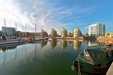 Naklejka premium Limehouse Basin, Tower Hamlets, London, England, UK, Europe