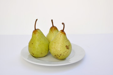 pears isolated in a white background