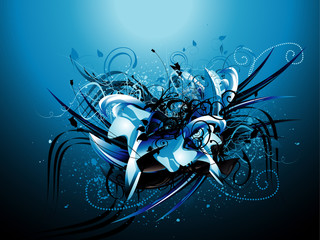 Fototapeta premium grunge neon abstract vector