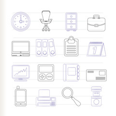 Business and office icons - vector icon set