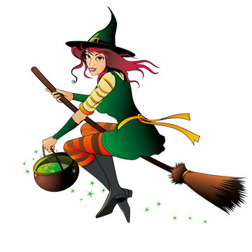 witch with a pot