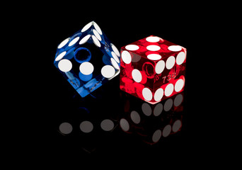 Colorful Casino Gaming Dice