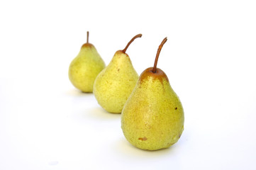 pears isolated in a white background