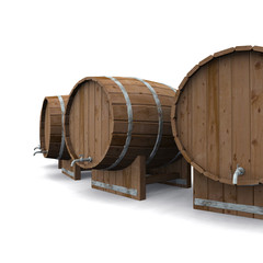 Bierf&auml;sser im Halbkreis 03